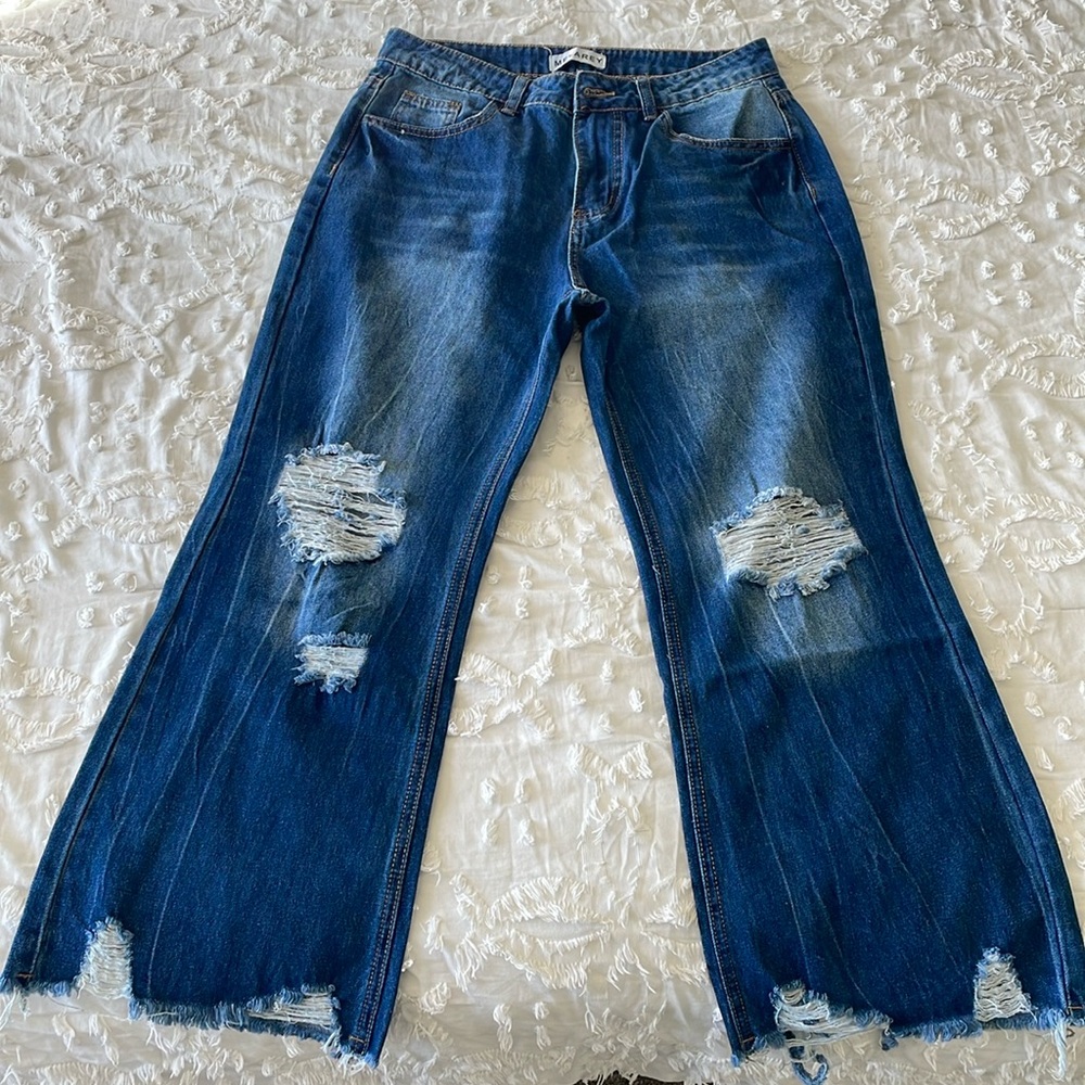 Melarey size M dark wash blue jeans